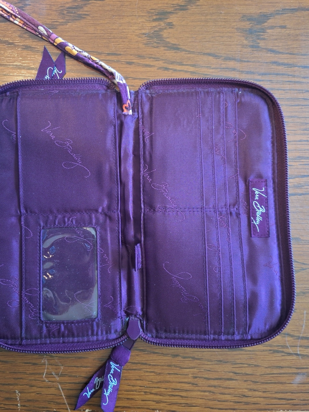 Vera Bradley Wristlet Wallet - Quilted Purple Floral - Picture 3 of 6